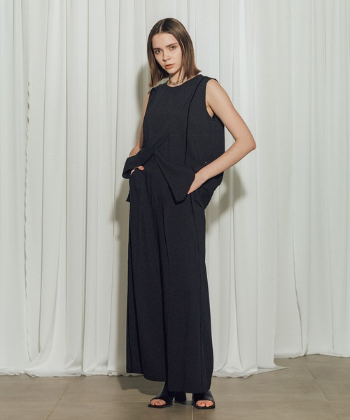 CITY TOKYO(シティトウキョウ)の「【CITY TOKYO/シティートウキョウ】Back Satin Georgette Tops/バックサテンジョーゼットトップス(シャツ/ブラウス・レディース・アイボリー/ネイビー/ブラック・FREE)」の12枚目の写真