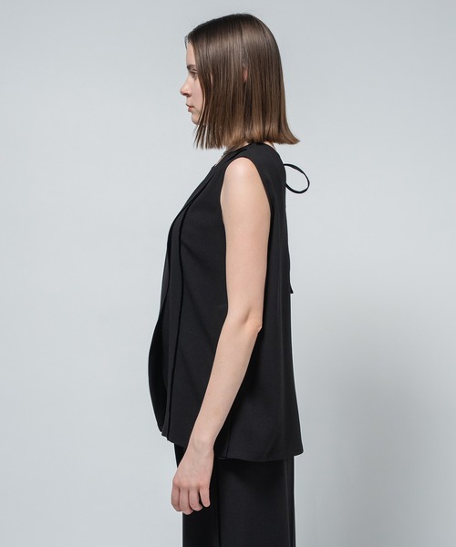CITY TOKYO(シティトウキョウ)の「【CITY TOKYO/シティートウキョウ】Back Satin Georgette Tops/バックサテンジョーゼットトップス(シャツ/ブラウス・レディース・アイボリー/ネイビー/ブラック・FREE)」の8枚目の写真