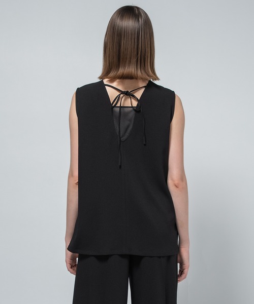 CITY TOKYO(シティトウキョウ)の「【CITY TOKYO/シティートウキョウ】Back Satin Georgette Tops/バックサテンジョーゼットトップス(シャツ/ブラウス・レディース・アイボリー/ネイビー/ブラック・FREE)」の9枚目の写真
