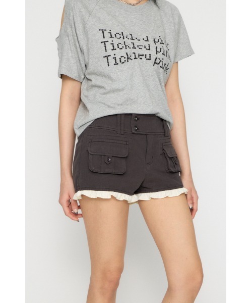 LAGUA GEM(ラグアジェム)の「FRILL COMPACT ショートパンツ(その他パンツ・レディース・チャコールグレー/ブラック/カーキ・X-SMALL/SMALL/MEDIUM)」の5枚目の写真