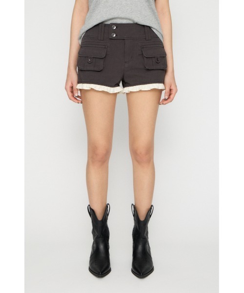 LAGUA GEM(ラグアジェム)の「FRILL COMPACT ショートパンツ(その他パンツ・レディース・チャコールグレー/ブラック/カーキ・X-SMALL/SMALL/MEDIUM)」の8枚目の写真