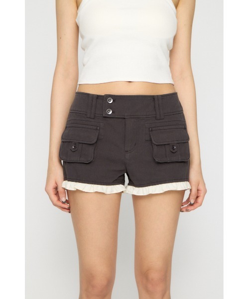 LAGUA GEM(ラグアジェム)の「FRILL COMPACT ショートパンツ(その他パンツ・レディース・チャコールグレー/ブラック/カーキ・X-SMALL/SMALL/MEDIUM)」の9枚目の写真