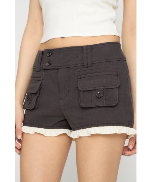 LAGUA GEM(ラグアジェム)の「FRILL COMPACT ショートパンツ(その他パンツ・レディース・チャコールグレー/ブラック/カーキ・X-SMALL/SMALL/MEDIUM)」の12枚目の写真