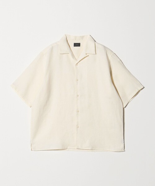 green label relaxing(グリーンレーベルリラクシング)の「リネン ポプリン オープンカラー 半袖 シャツ(シャツ/ブラウス・メンズ・ダークブラウン/オフホワイト/ブラック・M/XL/L/S)」の11枚目の写真