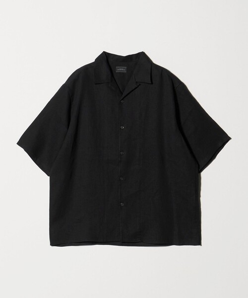 green label relaxing(グリーンレーベルリラクシング)の「リネン ポプリン オープンカラー 半袖 シャツ(シャツ/ブラウス・メンズ・ダークブラウン/オフホワイト/ブラック・M/XL/L/S)」の14枚目の写真