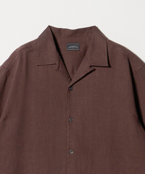 green label relaxing(グリーンレーベルリラクシング)の「リネン ポプリン オープンカラー 半袖 シャツ(シャツ/ブラウス・メンズ・ダークブラウン/オフホワイト/ブラック・M/XL/L/S)」の19枚目の写真