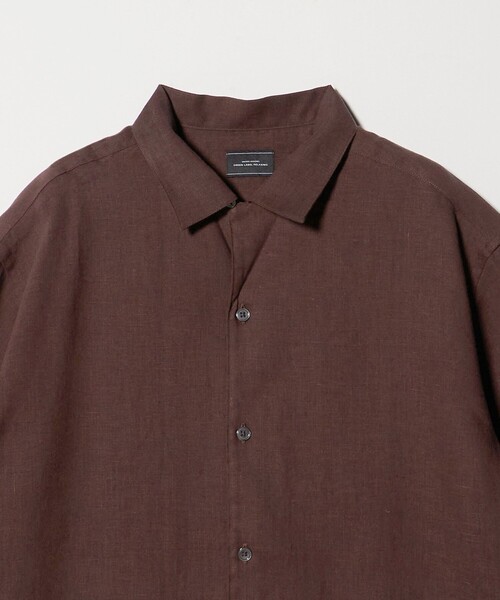 green label relaxing(グリーンレーベルリラクシング)の「リネン ポプリン オープンカラー 半袖 シャツ(シャツ/ブラウス・メンズ・ダークブラウン/オフホワイト/ブラック・M/XL/L/S)」の22枚目の写真