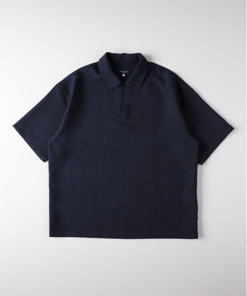BACK NUMBER（バックナンバー）の「BACK NUMBER(バックナンバー)リネンライクスキッパーシャツ（Tシャツ/カットソー・メンズ・ブラウン/ベージュ/ネイビー・S/M/L/XL）」の17枚目の写真