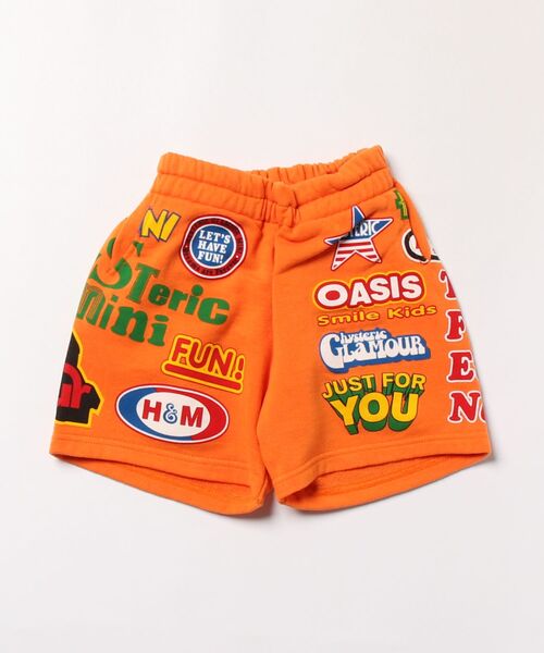 HYSTERIC MINI(ヒステリックミニ)の「HYSTERIC LOGO MANIAC 裏毛ハーフパンツ(その他パンツ・キッズ・ホワイト/ブラック/オレンジ・100/110/120)」の3枚目の写真