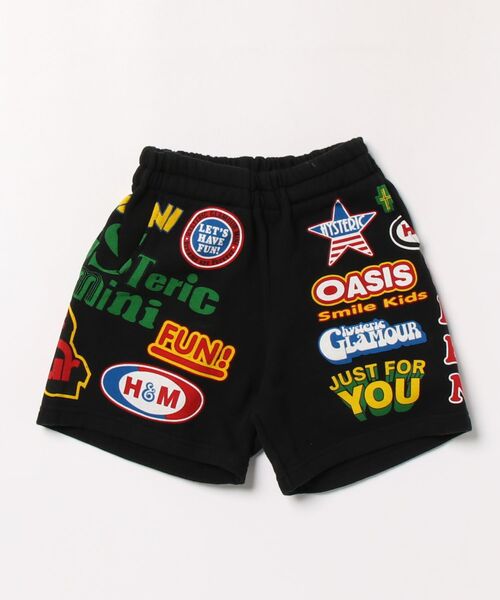 HYSTERIC MINI（ヒステリックミニ）の「HYSTERIC LOGO MANIAC 裏毛ハーフパンツ（その他パンツ・キッズ・ホワイト/ブラック・100/110/120）」の2枚目の写真