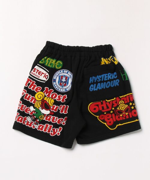 HYSTERIC MINI(ヒステリックミニ)の「HYSTERIC LOGO MANIAC 裏毛ハーフパンツ(その他パンツ・キッズ・ホワイト/ブラック/オレンジ・100/110/120)」の4枚目の写真