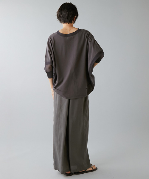Liesse(リエス)の「カットソーコンビニットカーディガン(カーディガン/ボレロ・レディース・ブラック/チャコールグレー/アイボリー・FREE)」の12枚目の写真
