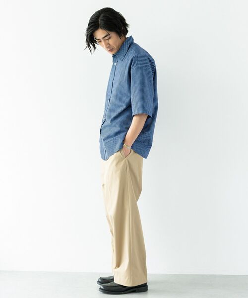 CRAFT STANDARD BOUTIQUE(クラフトスタンダードブティック)の「シアサッカーチェックシャツ(シャツ/ブラウス・メンズ・ブラック/ネイビー/チャコールグレー/ブルー系その他3・M/L)」の10枚目の写真