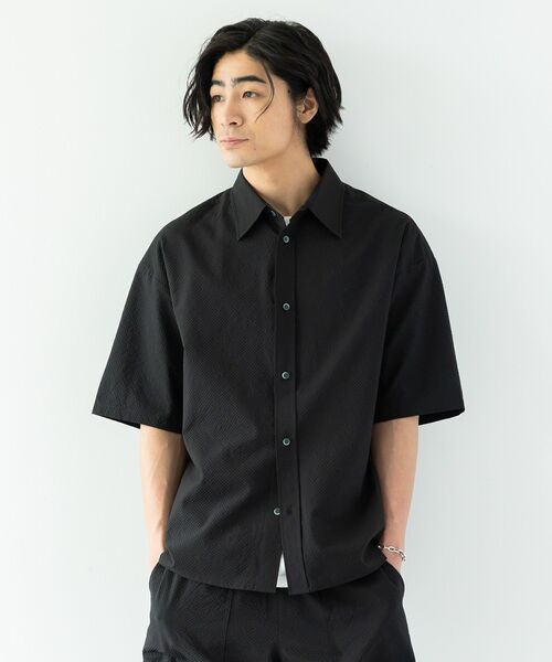 CRAFT STANDARD BOUTIQUE(クラフトスタンダードブティック)の「シアサッカーチェックシャツ(シャツ/ブラウス・メンズ・ブラック/ネイビー/チャコールグレー/ブルー系その他3・M/L)」の18枚目の写真