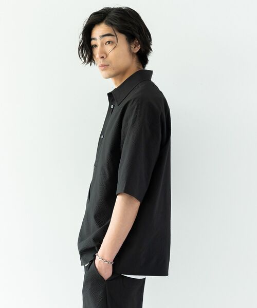CRAFT STANDARD BOUTIQUE(クラフトスタンダードブティック)の「シアサッカーチェックシャツ(シャツ/ブラウス・メンズ・ブラック/ネイビー/チャコールグレー/ブルー系その他3・M/L)」の19枚目の写真