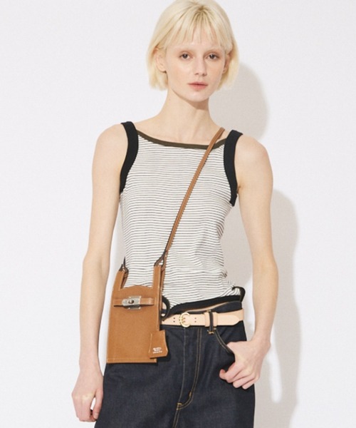 beautiful people(ビューティフルピープル)の「mini market bag(ショルダーバッグ・レディース・ダークブラウン/キャメル/ブラック/グレイッシュベージュ/ライトピンク/グレー/ミント/ブルー系/イエロー系・FREE)」の12枚目の写真