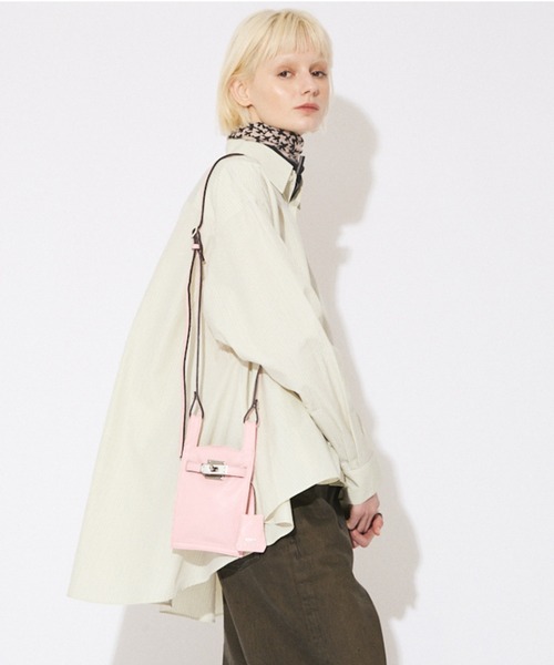 beautiful people(ビューティフルピープル)の「mini market bag(ショルダーバッグ・レディース・ダークブラウン/キャメル/ブラック/グレイッシュベージュ/ライトピンク/グレー/ミント/ブルー系/イエロー系・FREE)」の15枚目の写真