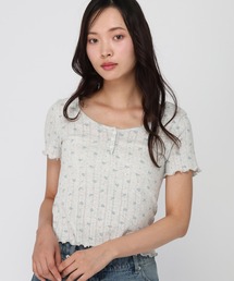 3.3 Field Trip/小花柄ヘンリーTシャツ