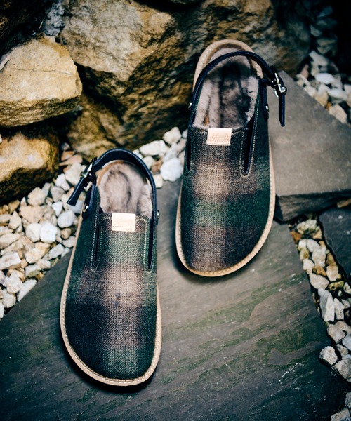 glamb(グラム)の「Fur Clog Sandals / ファークロッグサンダル(サンダル・メンズ・ブラウン系その他/ベージュ/チェック・25/26/27/28)」の3枚目の写真
