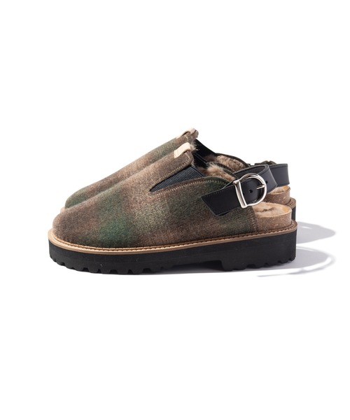 glamb(グラム)の「Fur Clog Sandals / ファークロッグサンダル(サンダル・メンズ・ブラウン系その他/ベージュ/チェック・25/26/27/28)」の9枚目の写真
