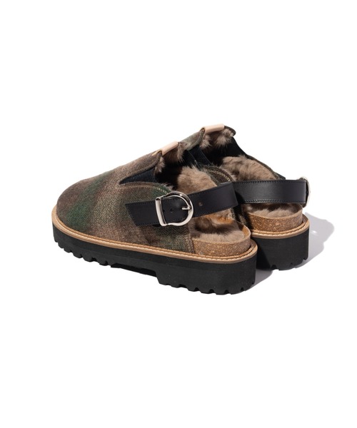 glamb(グラム)の「Fur Clog Sandals / ファークロッグサンダル(サンダル・メンズ・ブラウン系その他/ベージュ/チェック・25/26/27/28)」の6枚目の写真