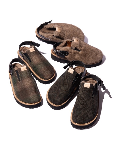 glamb(グラム)の「Fur Clog Sandals / ファークロッグサンダル(サンダル・メンズ・ブラウン系その他/ベージュ/チェック・25/26/27/28)」の22枚目の写真