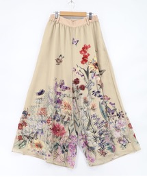 iS ScoLar（イズスカラー）の「562224：花柄シフォン×花柄生地 3D風パンツ（その他パンツ）」