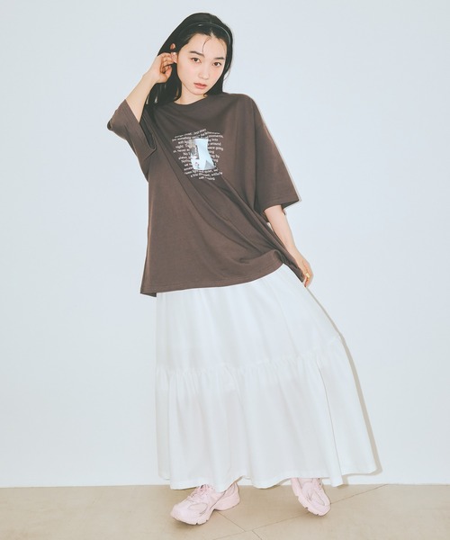 COLORME(カラーミー)の「【AKB48 伊藤百花 着用】ビックシルエット フォトTシャツ【ユニセックス】(Tシャツ/カットソー・レディース・チャコール/ホワイト・FREE)」の10枚目の写真