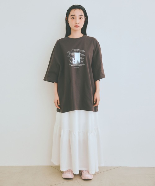 COLORME(カラーミー)の「【AKB48 伊藤百花 着用】ビックシルエット フォトTシャツ【ユニセックス】(Tシャツ/カットソー・レディース・チャコール/ホワイト・FREE)」の11枚目の写真