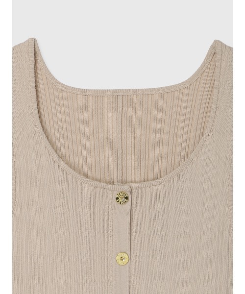 EIMY ISTOIRE（エイミーイストワール）の「ASSIETTE BUTTON KNIT DRESS（ワンピース・レディース・ブラック/バーガンディー/ベージュ・38/36）」の18枚目の写真