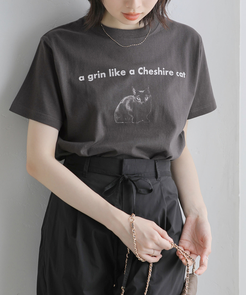 La TOTALITE(ラトータリテ)の「REGENCY WORKS/リージェンシー ワークス CAT Tシャツ(Tシャツ/カットソー・レディース・チャコールグレー/ホワイト・FREE)」の19枚目の写真