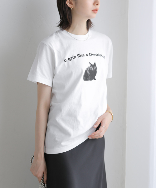 La TOTALITE(ラトータリテ)の「REGENCY WORKS/リージェンシー ワークス CAT Tシャツ(Tシャツ/カットソー・レディース・チャコールグレー/ホワイト・FREE)」の7枚目の写真