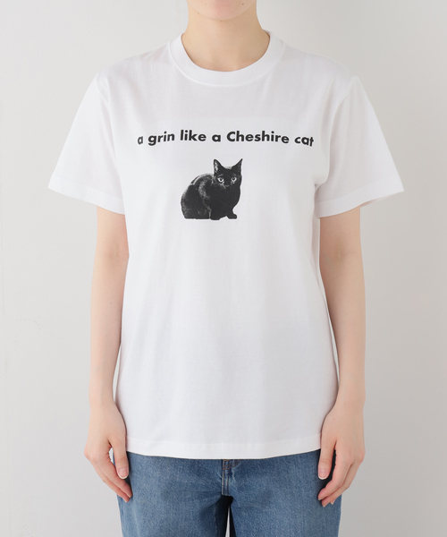 La TOTALITE(ラトータリテ)の「REGENCY WORKS/リージェンシー ワークス CAT Tシャツ(Tシャツ/カットソー・レディース・チャコールグレー/ホワイト・FREE)」の8枚目の写真