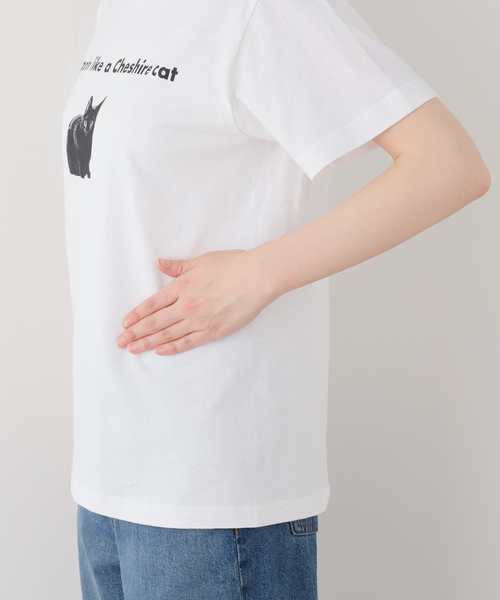 La TOTALITE(ラトータリテ)の「REGENCY WORKS/リージェンシー ワークス CAT Tシャツ(Tシャツ/カットソー・レディース・チャコールグレー/ホワイト・FREE)」の11枚目の写真