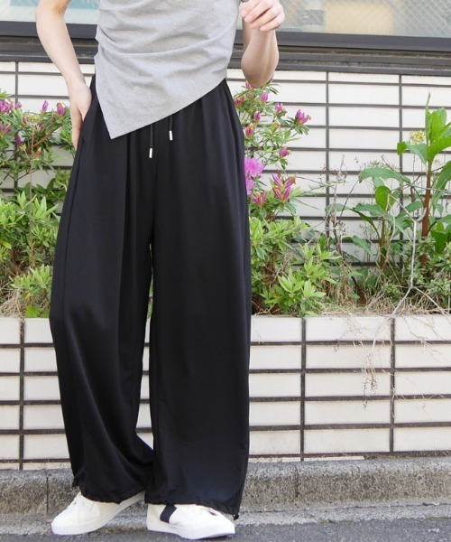 DISKEEN SURE(ディスキーンシュアー)の「【ライトオンスで夏におすすめ】2WAY裾スピンドル付 カーブワイドパンツ スウェットパンツ(スウェットパンツ・レディース・グレー/ベージュ/ブラック・FREE)」の18枚目の写真