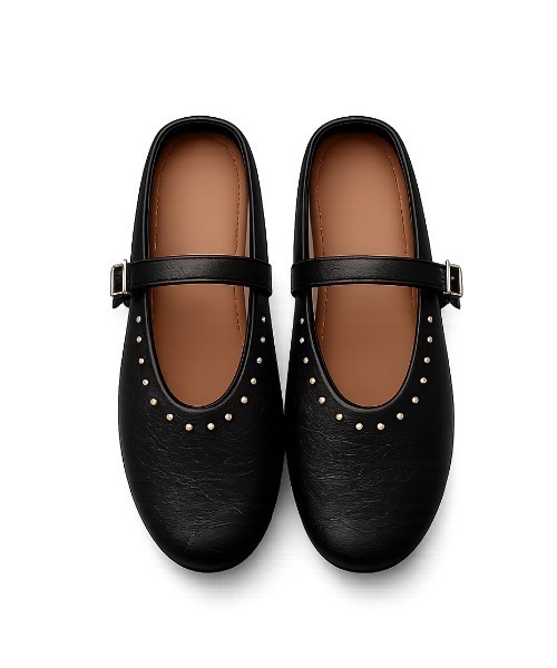 Rohwel（ローウェル）の「Stud ballet Shoes / スタッズバレエシューズ（サンダル・レディース・ブラック/ホワイト・MEDIUM/SMALL/LARGE）」の19枚目の写真