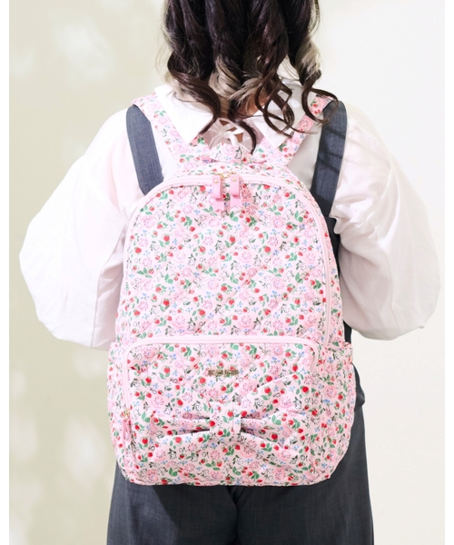 mezzo piano(メゾピアノ)の「【Cath Kidston】マザーズリュック容量約23L(その他ベビー用品・キッズ・オフホワイト/ライトピンク・F)」の1枚目の写真