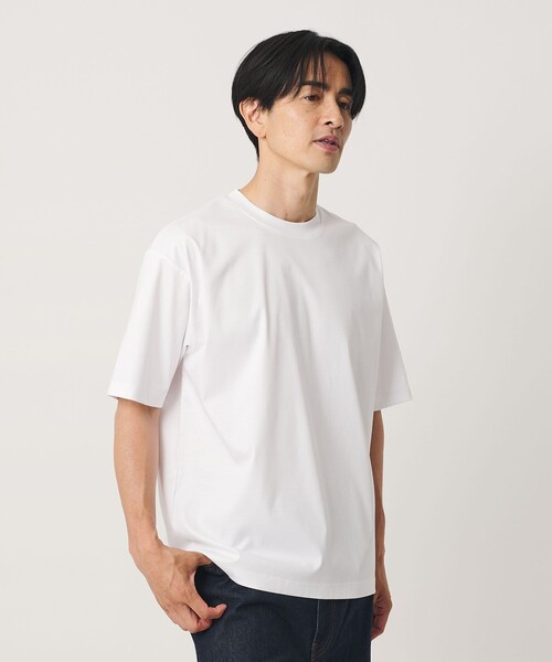BEAUTY&YOUTH UNITED ARROWS（ビューティーアンドユースユナイテッドアローズ）の「クール デオドラント クルーネック Tシャツ 接触冷感 抗菌防臭（Tシャツ/カットソー・メンズ・ホワイト/ネイビー/ブラック・M/XL/S/L）」の4枚目の写真