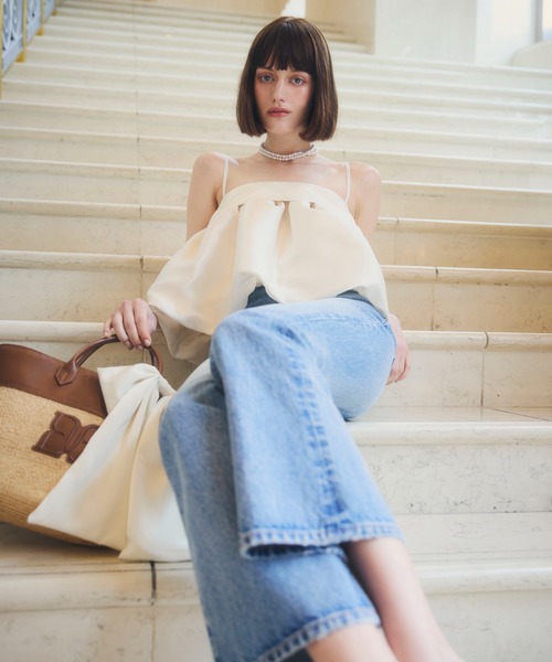 EIMY ISTOIRE(エイミーイストワール)の「STRECH FLARE DENIM(デニムパンツ・レディース・ブルー/ライトブルー・23/22/25/24)」の9枚目の写真