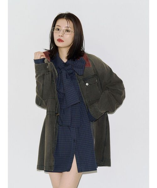 jouetie(ジュエティ)の「マムルークスリーブビッグリボンチュニックシャツ(シャツ/ブラウス・レディース・ネイビー/ブルー/オフホワイト・FREE)」の14枚目の写真