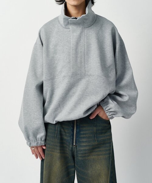 Lui's(ルイス)の「リラックスハイネックプルオーバー(スウェット・メンズ・ブラック/グレー/チャコールグレー・M/S)」の9枚目の写真