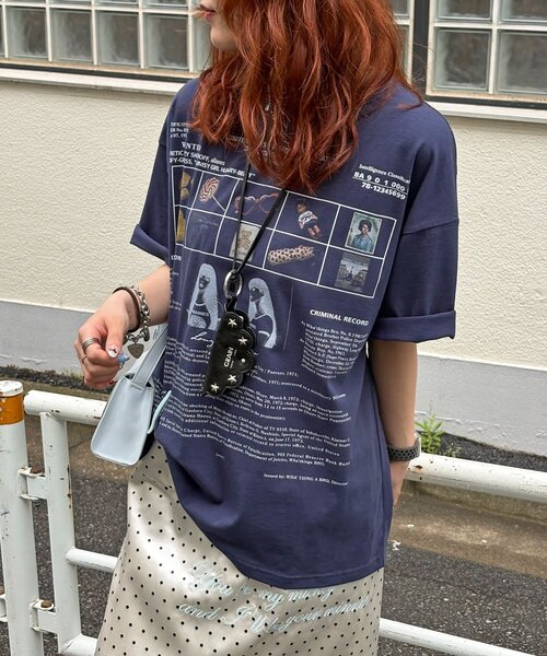 CIAOPANIC(チャオパニック)の「【2サイズ展開】カワイイプリントTEE(Tシャツ/カットソー・レディース・ネイビー/ホワイト/グリーン/ブルー/オフホワイト/ミント・FREE/X-SMALL)」の5枚目の写真