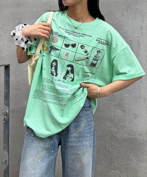 CIAOPANIC(チャオパニック)の「【2サイズ展開】カワイイプリントTEE(Tシャツ/カットソー・レディース・ネイビー/ホワイト/グリーン/ブルー/オフホワイト/ミント・FREE/X-SMALL)」の18枚目の写真