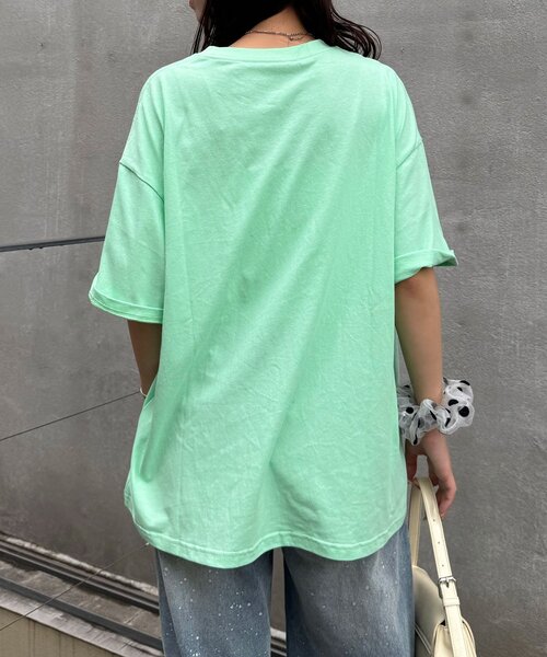 CIAOPANIC(チャオパニック)の「【2サイズ展開】カワイイプリントTEE(Tシャツ/カットソー・レディース・ネイビー/ホワイト/グリーン/ブルー/オフホワイト/ミント・FREE/X-SMALL)」の20枚目の写真