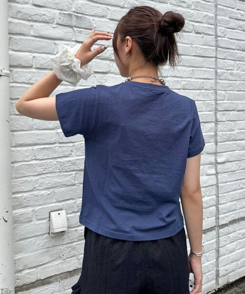 CIAOPANIC(チャオパニック)の「【2サイズ展開】カワイイプリントTEE(Tシャツ/カットソー・レディース・ネイビー/ホワイト/グリーン/ブルー/オフホワイト/ミント・FREE/X-SMALL)」の9枚目の写真