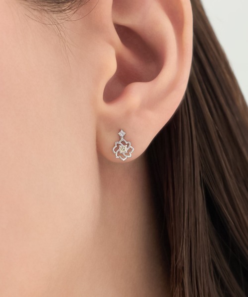 4℃（ヨンドシー）の「【Summer Collection】K10ホワイトゴールド ピアス（ピアス（両耳用）・レディース・ホワイトゴールド・FREE）」の3枚目の写真