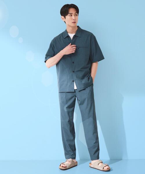 THE SHOP TK （ザ ショップ ティーケー ）の「【吸水速乾／接触冷感／防シワ／ベルト要らず／マシンウォッシャブル】ハイドロクールイージーパンツ（その他パンツ・メンズ・ベージュ/ブルーグリーン/ブラック・01/02/03/04）」の4枚目の写真