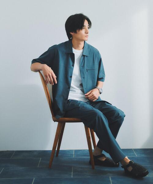 THE SHOP TK （ザ ショップ ティーケー ）の「【吸水速乾／接触冷感／防シワ／ベルト要らず／マシンウォッシャブル】ハイドロクールイージーパンツ（その他パンツ・メンズ・ベージュ/ブルーグリーン/ブラック・01/02/03/04）」の6枚目の写真