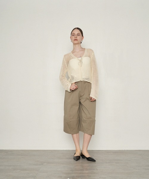 uchi.(ウチ)の「ウエストベルト付きバルーンハーフパンツ(その他パンツ・レディース・ブラック/ベージュ・MEDIUM/LARGE)」の14枚目の写真