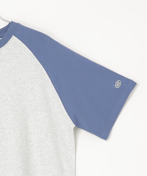 NO NEED（ノーニード）の「DISCUS ATHLETIC ラグラン配色ワイドTシャツ（Tシャツ/カットソー・メンズ・チャコール/ブルー・ﾌﾘ-）」の6枚目の写真